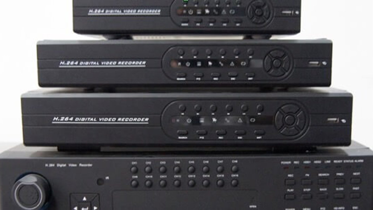 H.264 surveillance DVR recorders under evaluation at the lab